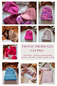 TWOJA PIERWSZA CZAPKA SIMPLE - video kurs podstawy dziergania na drutach dla początkujących online 