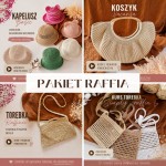 PAKIET RAFFIA - torebka Simply, koszyk Vacanza, torebka Raffinee, kapelusz BASIC