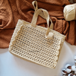 Torba BOHO summer - bawełna i rafia - video kurs szydełkowania dla początkujących